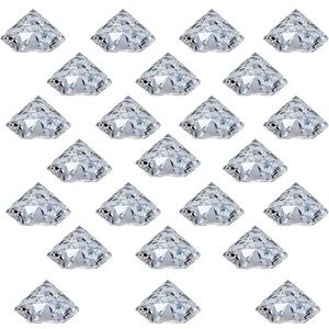 Diamond Acrylic Crystal Table Place Card Holders, 24 Pieces